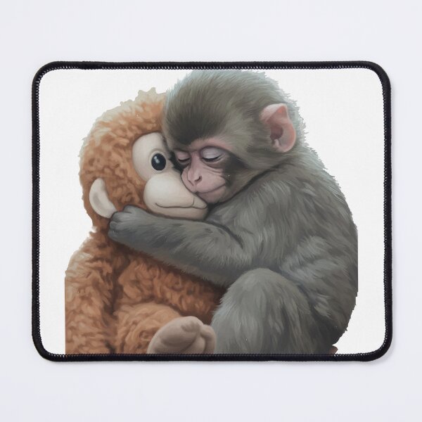 Item preview, Viral Monkey Peaceful Hug with Orangutan Plushie Meme designed and sold by PixelWaveBD.