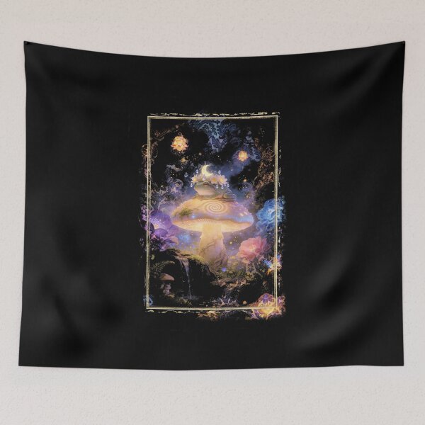 Item preview, Frog On Mushroom Cottagecore Goblincore Magical Crown Moon Enchanted Forest Whimsical Art designed and sold by TOTO GUYANA.