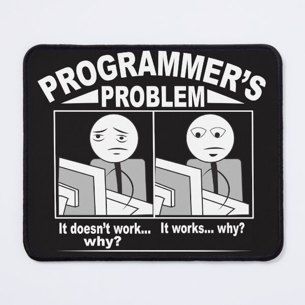 Artikelvorschau, Gestresster Programmierer, Paarprogrammierung, Technikhumor entworfen und verkauft von Zenith Design.