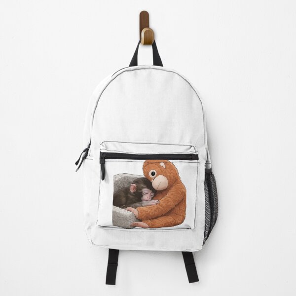 Item preview, Viral Monkey Sleeping in Basket with Orangutan Plushie Meme designed and sold by PixelWaveBD.