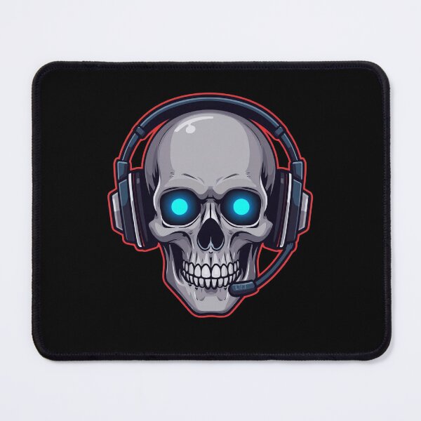 Item preview, Gaming Skull Headset Cyber Gamer Esports Logo Design designed and sold by Katzpy.