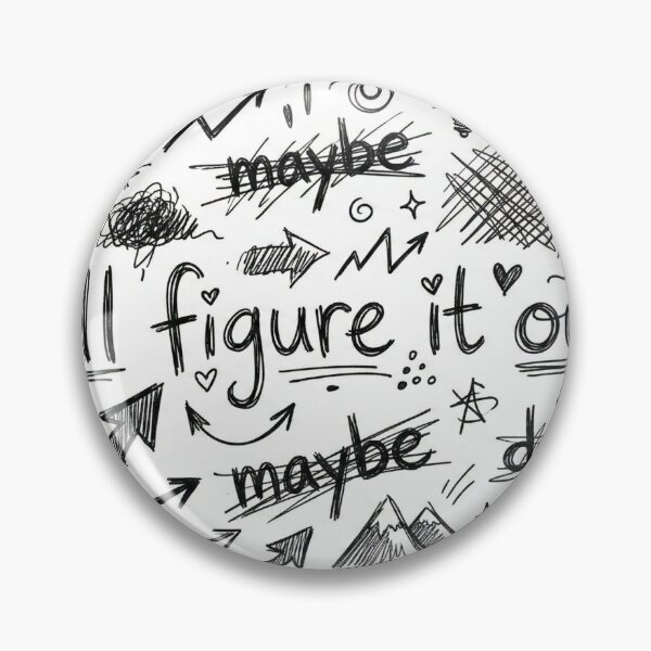 Item preview, “I’ll Figure It Out” – Messy Overthinking Doodle Minimal Sticker designed and sold by QuietGlyph.