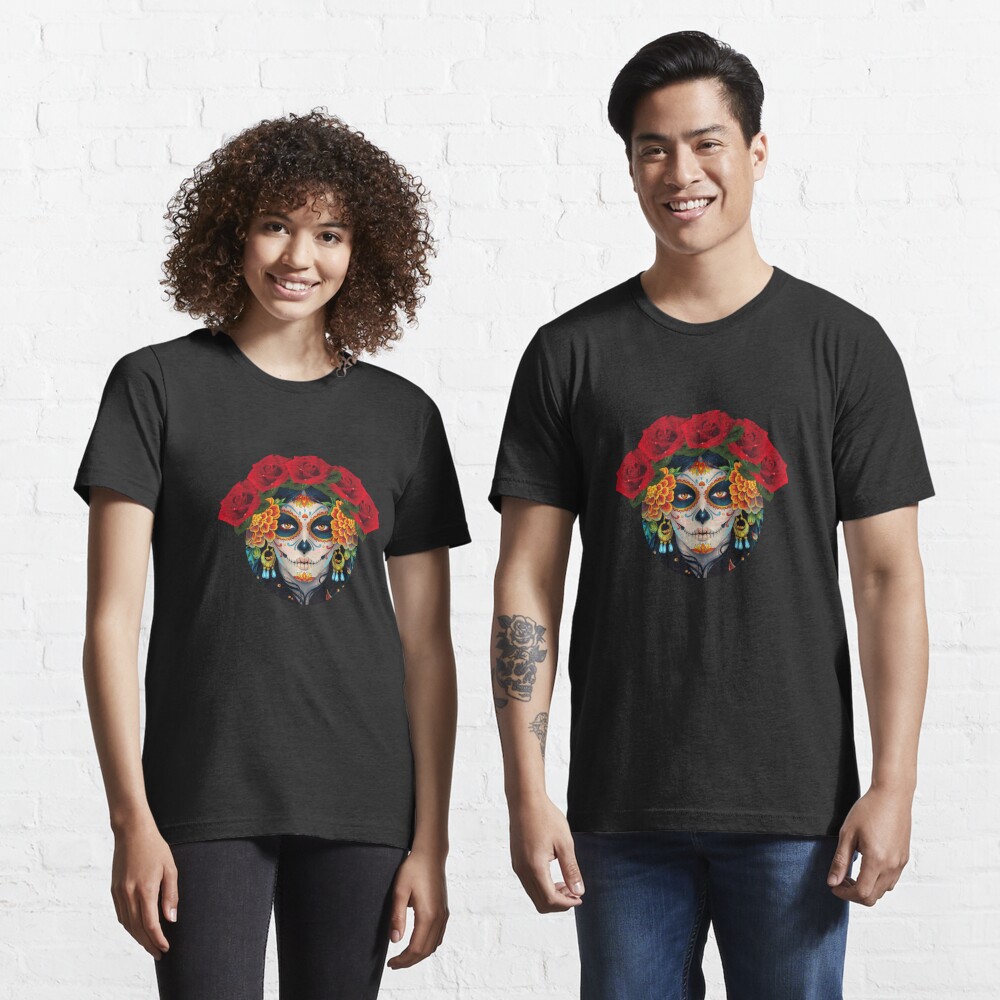 Sugar Skull T-shirt Day of the Dead Art Mexican T-shirt 