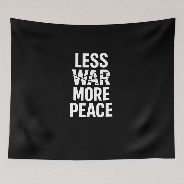 Item preview, Less War More Peace Shirt – Minimal Peace Typography Graphic Tee designed and sold by quietvisualsco.