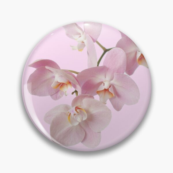 Item preview, pink orchid on stem flower sticker  designed and sold by inainart.