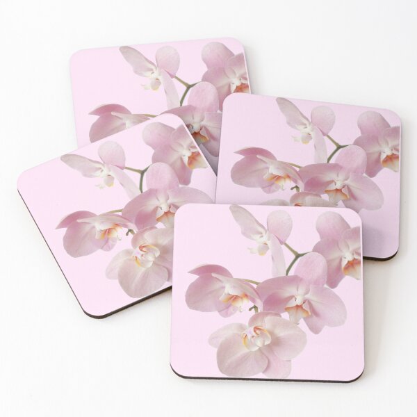 Item preview, pink orchid on stem flower sticker  designed and sold by inainart.