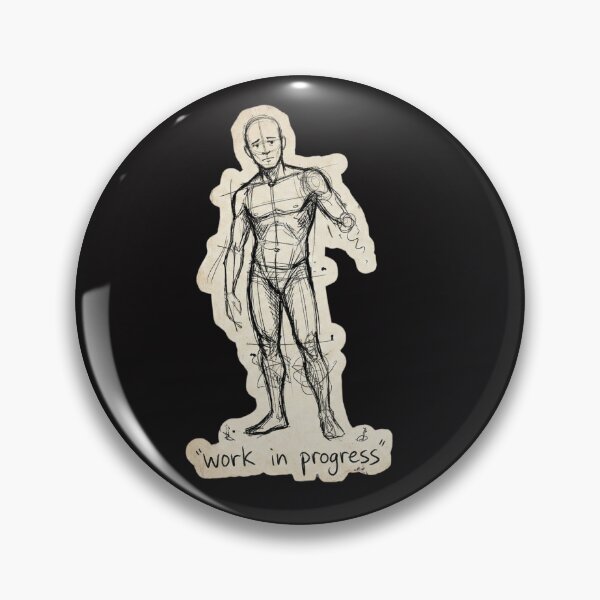 Item preview, Work in Progress – Imperfect Human Sketch Minimal Sticker designed and sold by QuietGlyph.