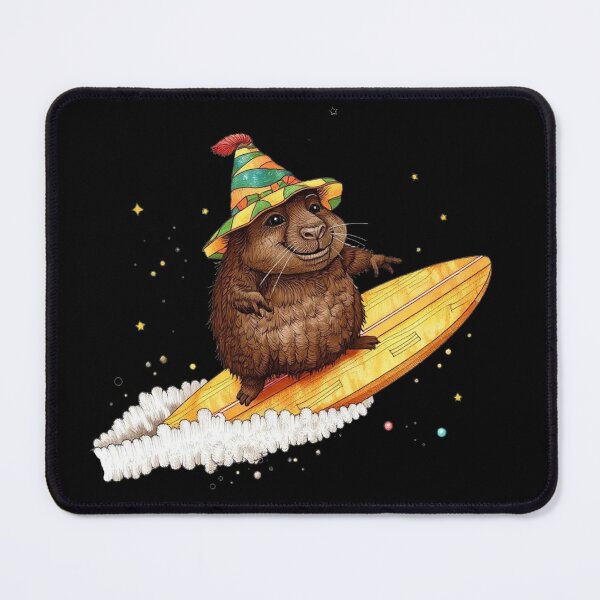 Item preview, Cute Surfing Wombat Cartoon Illustration designed and sold by PMTaurus.