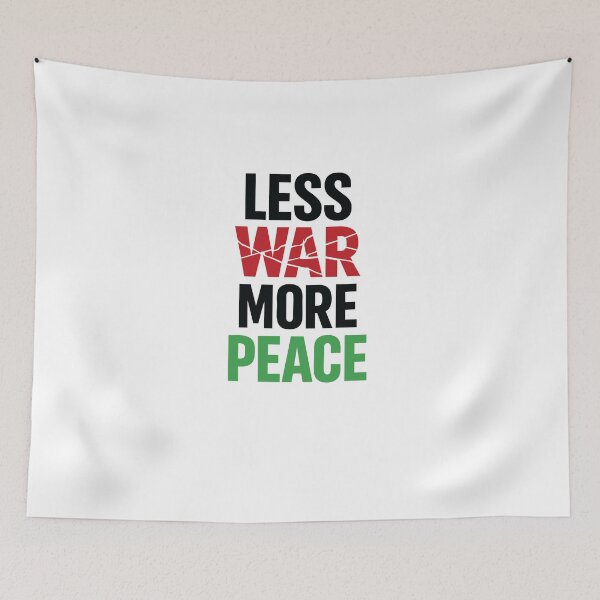 Item preview, Less War More Peace Shirt – Minimal Peace Typography Graphic Tee designed and sold by quietvisualsco.