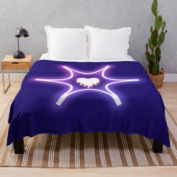 Item preview, Neon Purple Star with White Dripping Heart designed and sold by SolutionsArt.