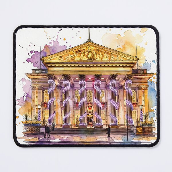 Item preview, The Dome at Christmas, Edinburgh, Scotland Watercolour designed and sold by davidelder.