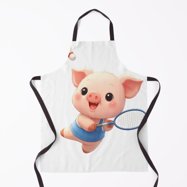 Item preview, Pig playing badminton designed and sold by Wouter233.