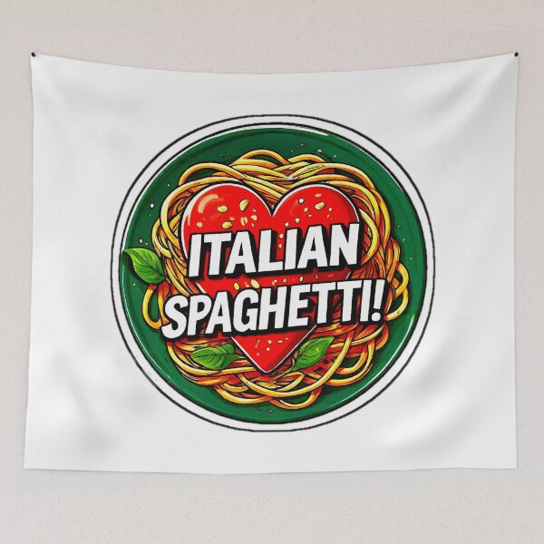 Item preview, A plate of romantic love of ITALIAN SPAGHETTI! designed and sold by Giulivo Store Graphic.