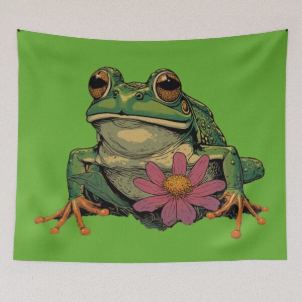 Item preview, Frog with Flower designed and sold by aginlow.