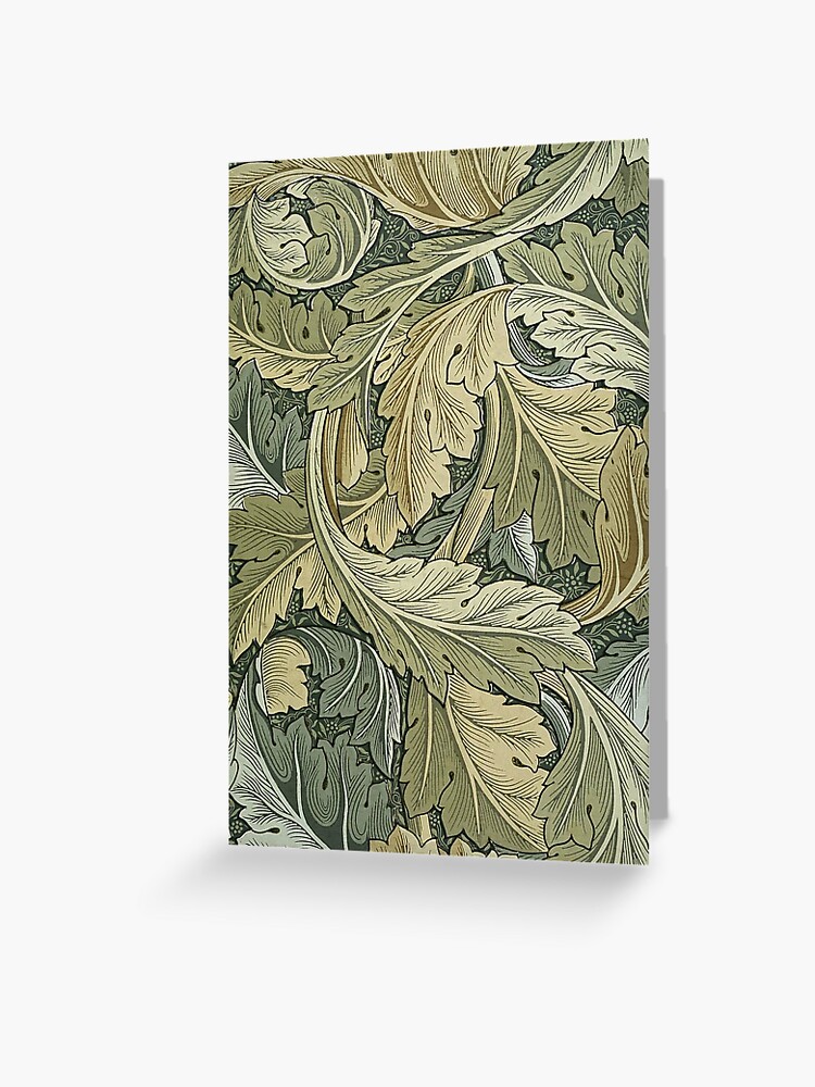 Art Nouveau Leaves Greeting Card By Abstractgorilla Redbubble