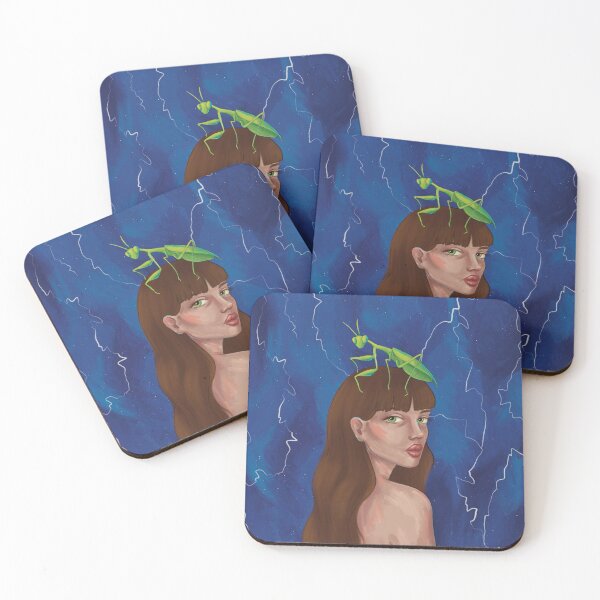 Item preview, Calm Until Needed - Praying Mantis Feminine Power Art designed and sold by art-injoy.