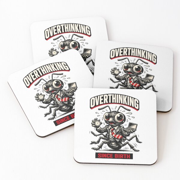 Item preview, Overthinking Since Birth Funny Anxious Ant Vintage Comic Art - Relatable Anxiety & Work Stress Gift by Vivaan Studio designed and sold by Vivaan Studio.