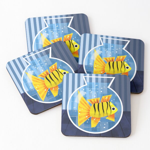 Item preview, Colourful Striped Fish in a Goldfish Bowl designed and sold by Andrew  Hitchen.