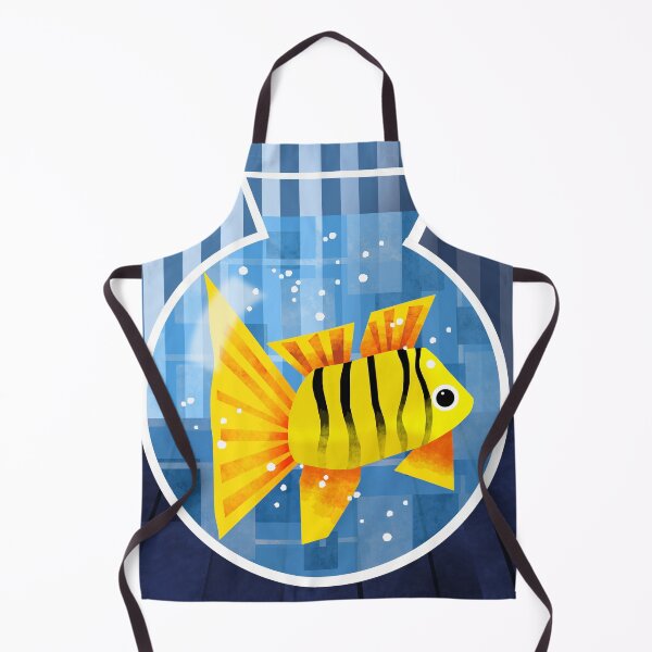 Item preview, Colourful Striped Fish in a Goldfish Bowl designed and sold by Andrew  Hitchen.