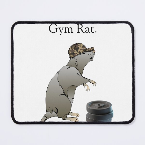 Item preview, Gym Rat Muscle Mouse Fitness Graphic designed and sold by poomfitshirt.