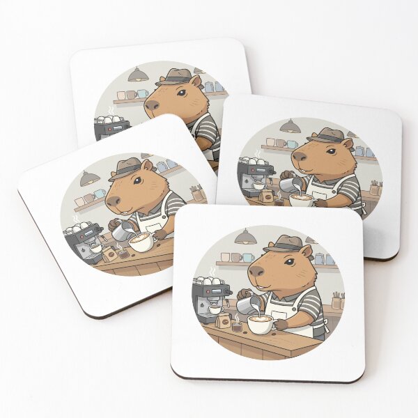 Item preview, Capybara Barista Coffee Shop designed and sold by nilkbv.