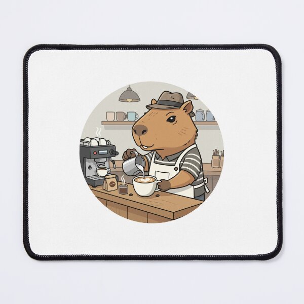 Item preview, Capybara Barista Coffee Shop designed and sold by nilkbv.