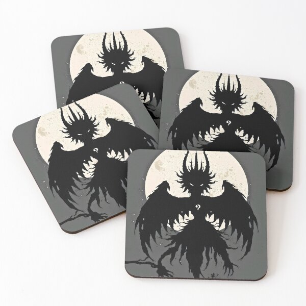 Item preview, Dark Winged Demon Silhouette – Gothic Moon Fantasy Art designed and sold by kaxymax.