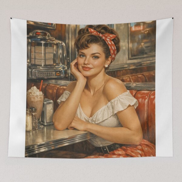 Item preview, Retro Diner Charm: A Nostalgic Icon designed and sold by ForeverPrintsOK.