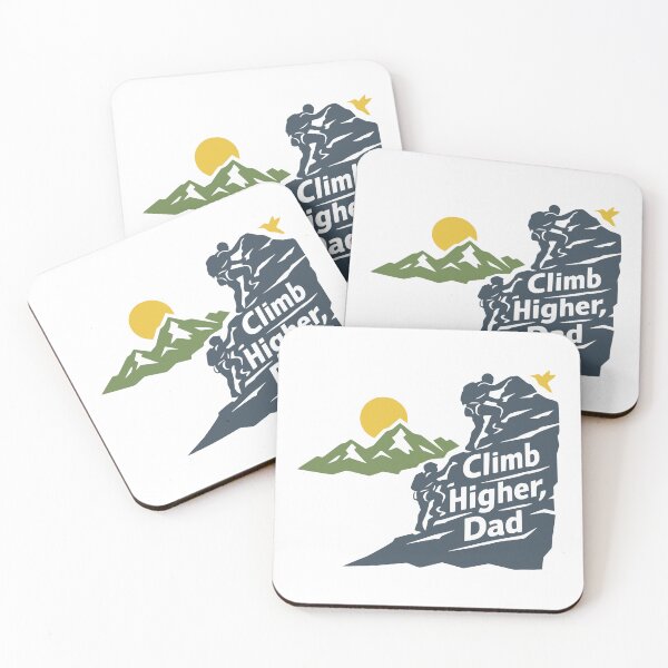 Item preview, Minimalist Silhouette of Dad and Child Rock Climbing designed and sold by FunFitLife Studio.