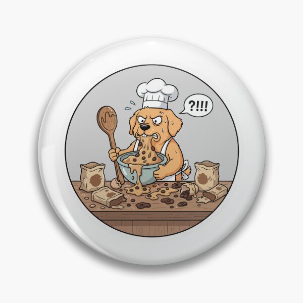 Item preview, Funny Golden Retriever Messy Baker designed and sold by nilkbv.