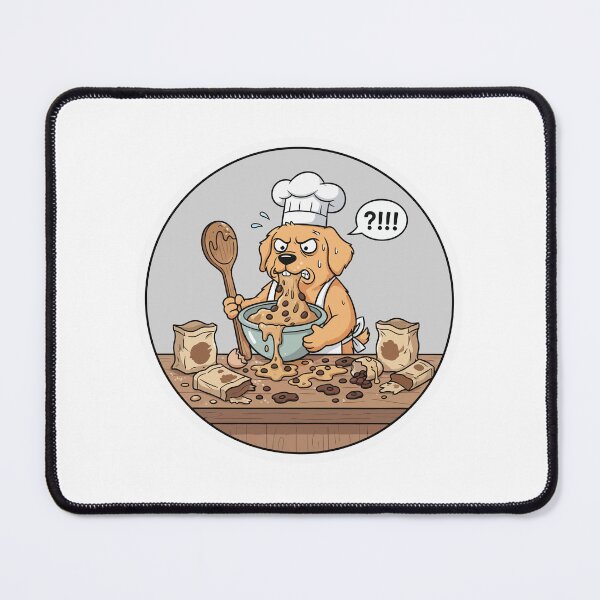Item preview, Funny Golden Retriever Messy Baker designed and sold by nilkbv.