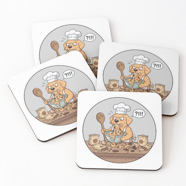 Item preview, Funny Golden Retriever Messy Baker designed and sold by nilkbv.