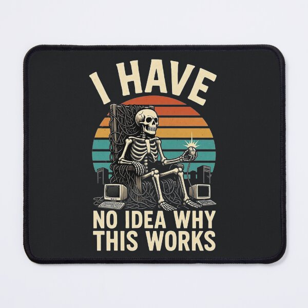 Item preview, Funny Skeleton Programmer – Retro Coding Humor designed and sold by Taans-Creation.