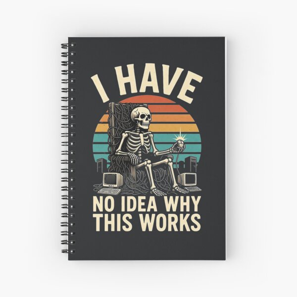 Item preview, Funny Skeleton Programmer – Retro Coding Humor designed and sold by Taans-Creation.