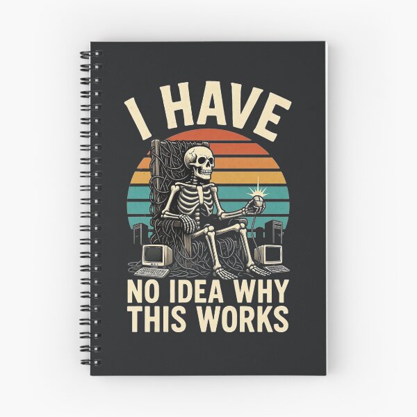 Item preview, Funny Skeleton Programmer – Retro Coding Humor designed and sold by Taans-Creation.