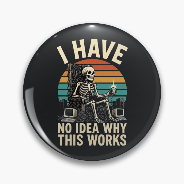 Item preview, Funny Skeleton Programmer – Retro Coding Humor designed and sold by Taans-Creation.