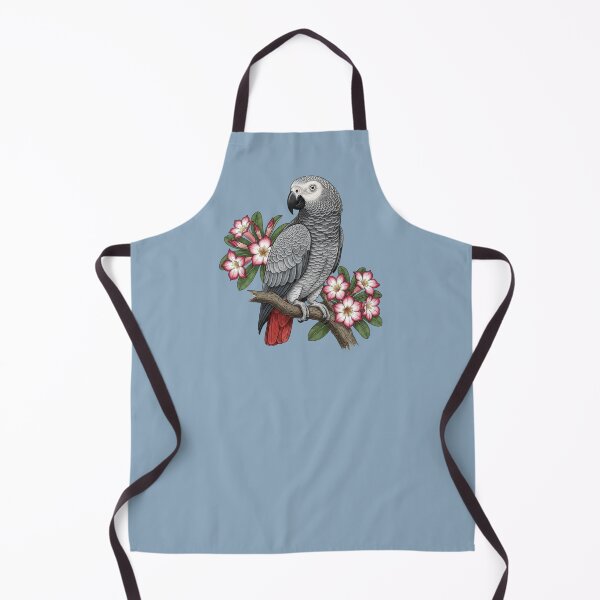 Item preview, African Grey Parrot and Desert Rose Flowers designed and sold by BirdsnStuff.