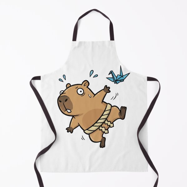 Item preview, Funny Capybara Sumo Wrestler with Origami Crane designed and sold by nilkbv.