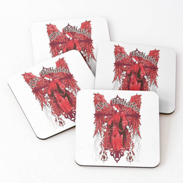 Item preview, My Religion Gothic Angel - Red Roses and Wings Sacred Art designed and sold by HBDStudio.