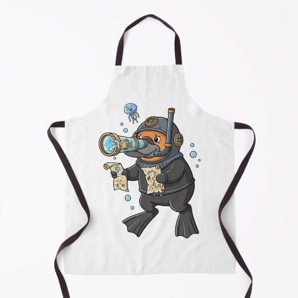 Item preview, Funny Platypus Scuba Diver Underwater Treasure Hunter designed and sold by nilkbv.