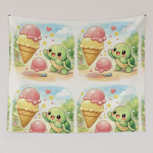 Item preview, Turtle Ice Cream Fun - Kawaii Dessert Chaos. designed and sold by Lylysun.
