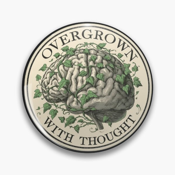 Item preview, Overgrown With Thought Brain Anatomy | Overthinker Anxiety designed and sold by VENOHA.