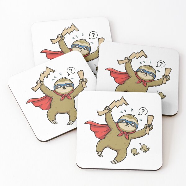 Item preview, Confused Superhero Sloth Flying Caped Animal designed and sold by nilkbv.