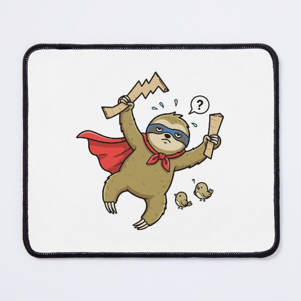 Item preview, Confused Superhero Sloth Flying Caped Animal designed and sold by nilkbv.