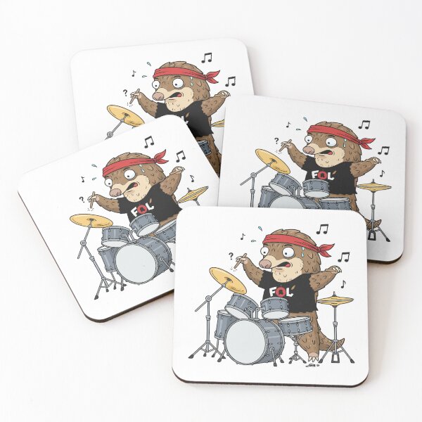 Item preview, Cool Pangolin Drummer Rocking Out Music Lover designed and sold by nilkbv.