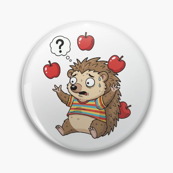 Item preview, Clumsy Juggling Hedgehog With Falling Red Apples designed and sold by nilkbv.