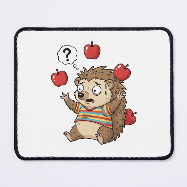 Item preview, Clumsy Juggling Hedgehog With Falling Red Apples designed and sold by nilkbv.