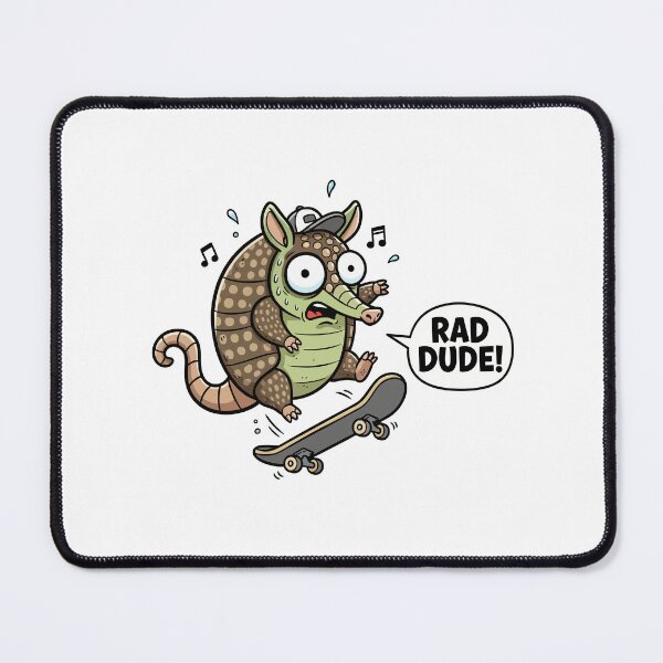 Item preview, Rad Dude Skateboarder Armadillo Radical Skate Art designed and sold by nilkbv.