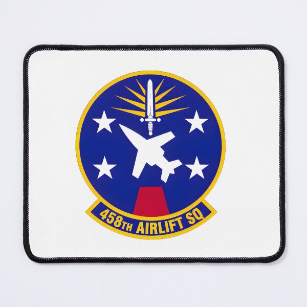 Item preview, 458th Airlift Squadron Military Emblem with Dagger and Aircraft designed and sold by CharlieDesings.