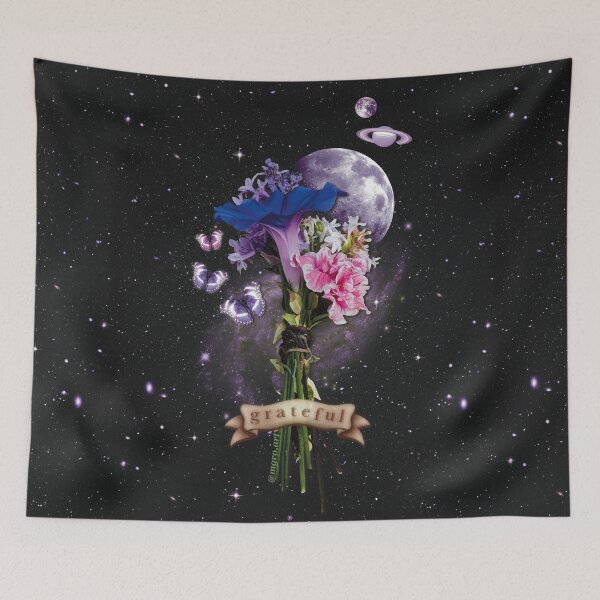 Item preview, Grateful - purple flower bouquet designed and sold by mgro-art.